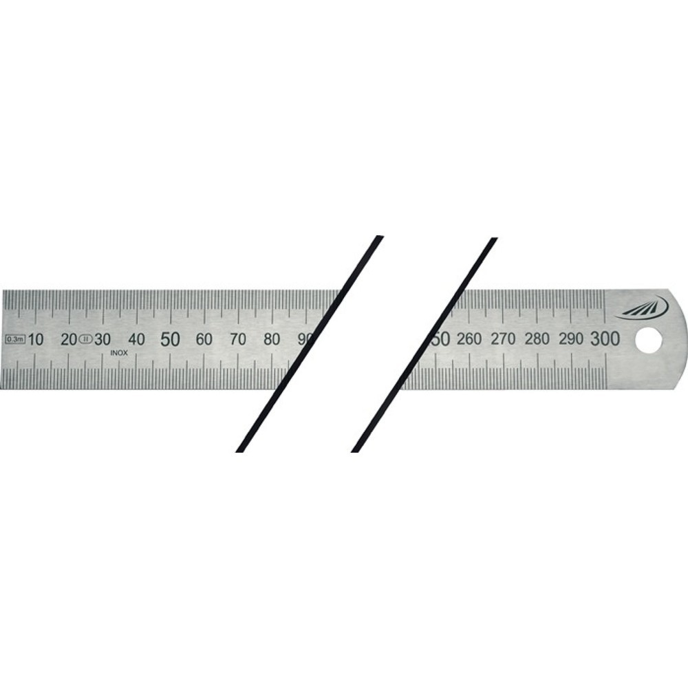 HELIOS PREISSER Stahlmaßstab, Stahl biegsam, Länge 300 mm, Teilung A = mm/mm