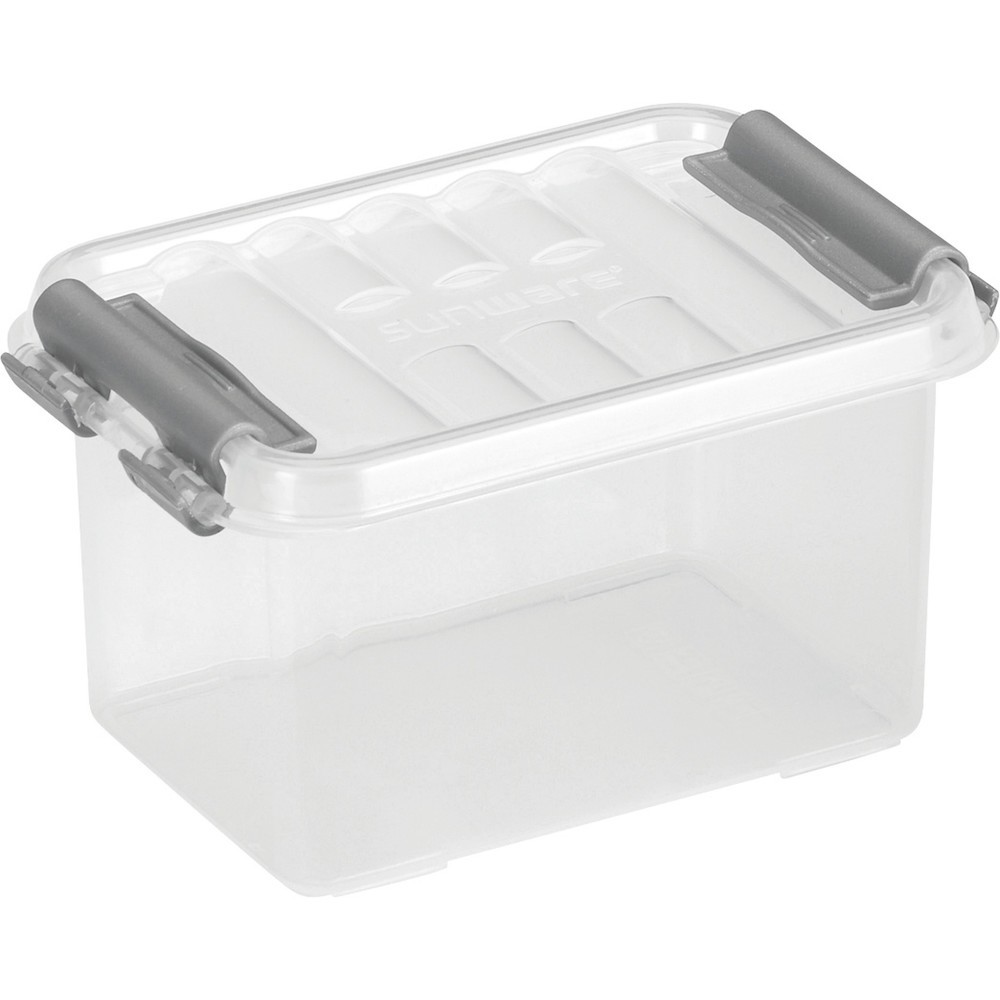 helit Aufbewahrungsbox "the q-line", mit Deckel, 0,4 Liter, transparent