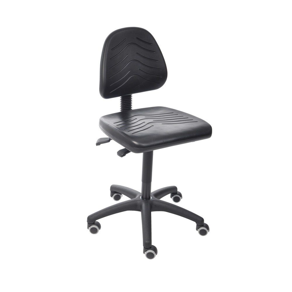 Produktabbildung: HEMMDAL Arbeitsdrehstuhl Komfort, PU-Sitz, Sitzhöhe 460-650 mm, Kunststoffbasis, Rollen