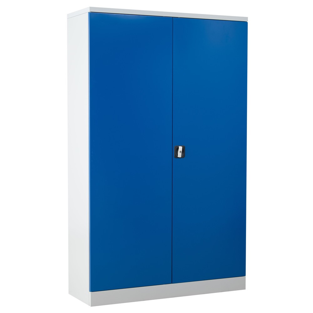 HEMMDAL Flügeltürschrank, HxBxT 1.950 x 1.200 x 420 mm, lichtgrau/enzianblau