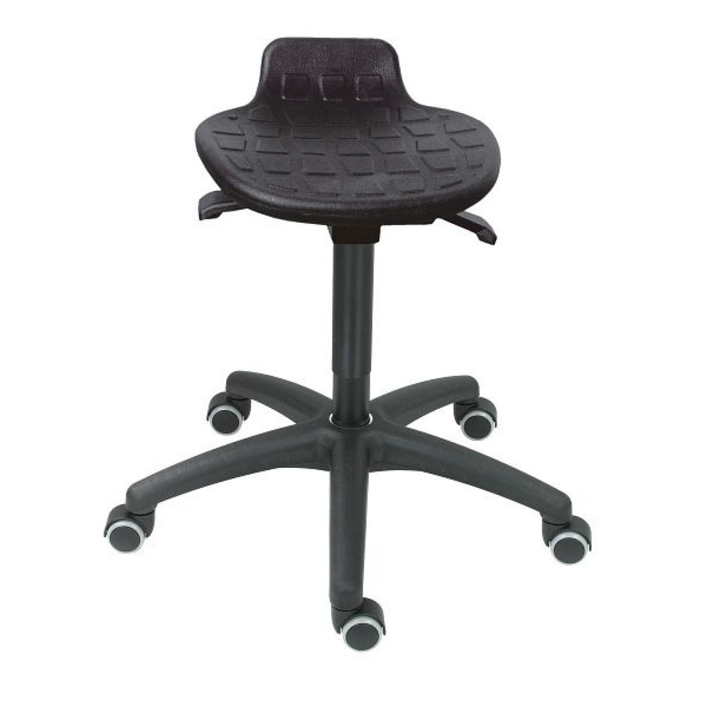 HEMMDAL Hocker Komfort, PU-Sitz, Sitzhöhe 430-560 mm, Kunstoffbasis, Rollen