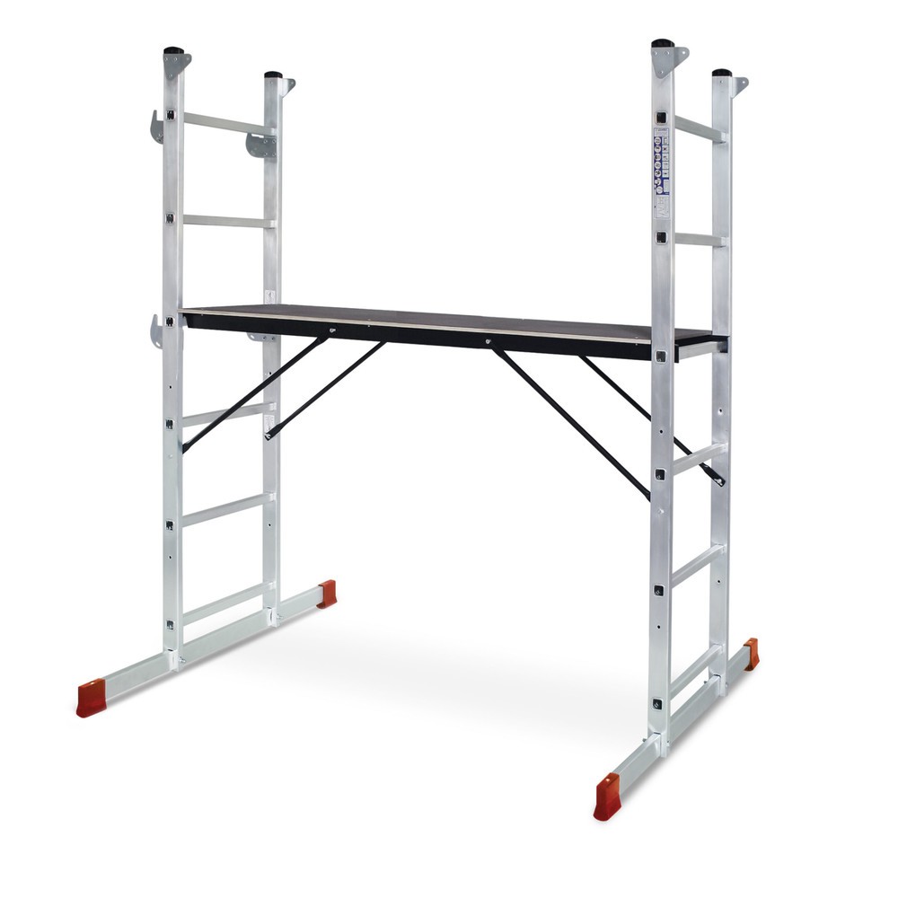 HEMMDAL Leitergerüst aus Aluminium 3 in 1, TK 135 kg