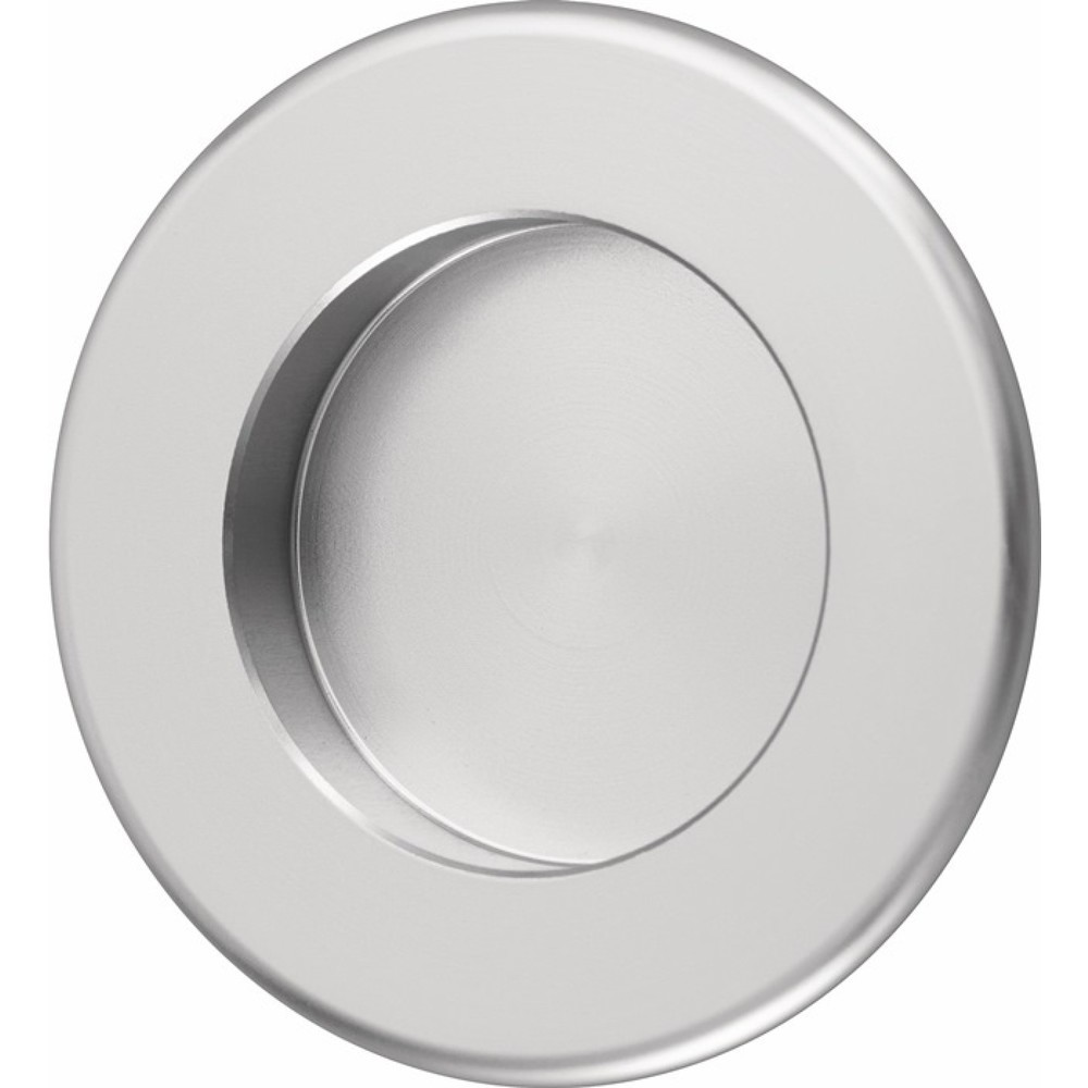 HERMETA Muschelgriff, Aluminium silberfarbig eloxiert rund, Einlass-Ø 35 mm