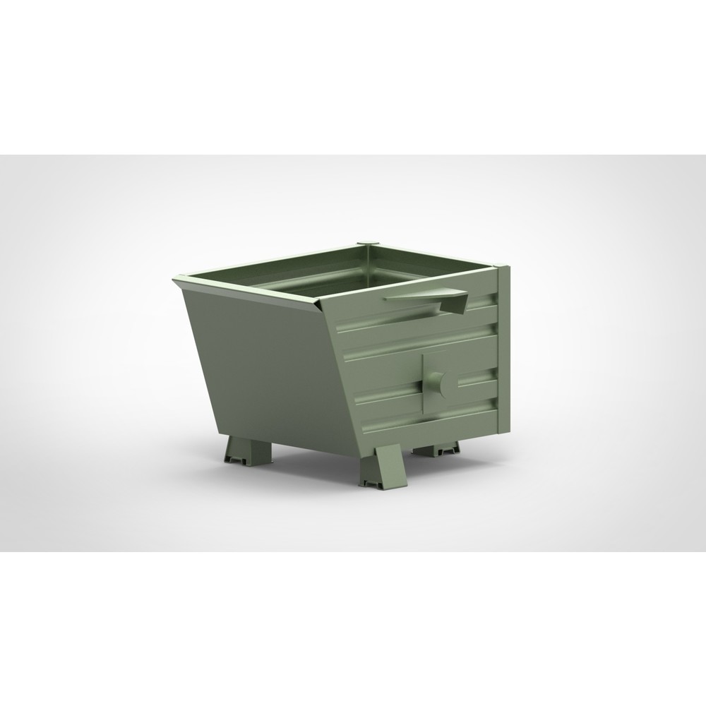 HESON® Schüttgutbehälter, lackiert, BxT 600 x 800 mm, resedagrün