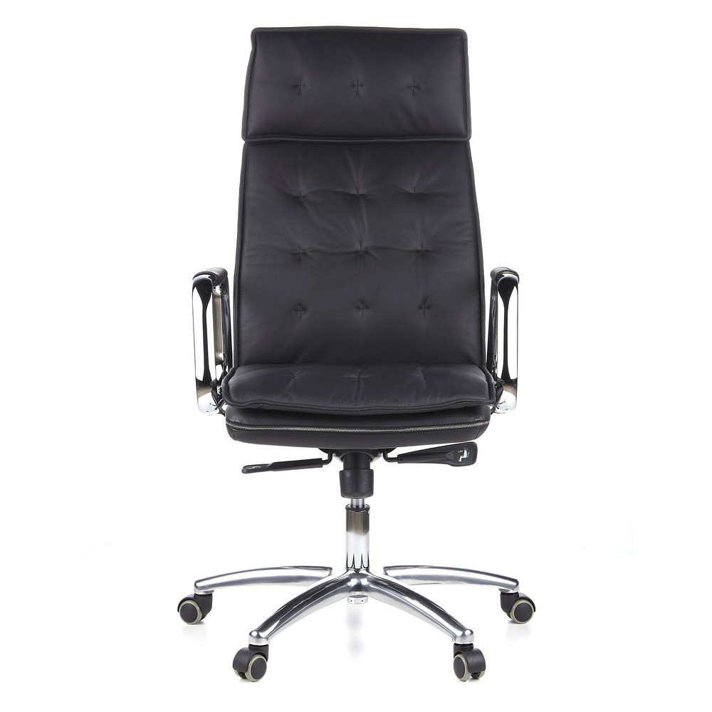 Produktabbildung: hjh OFFICE Bürostuhl / Chefsessel VILLA 20 Leder, schwarz