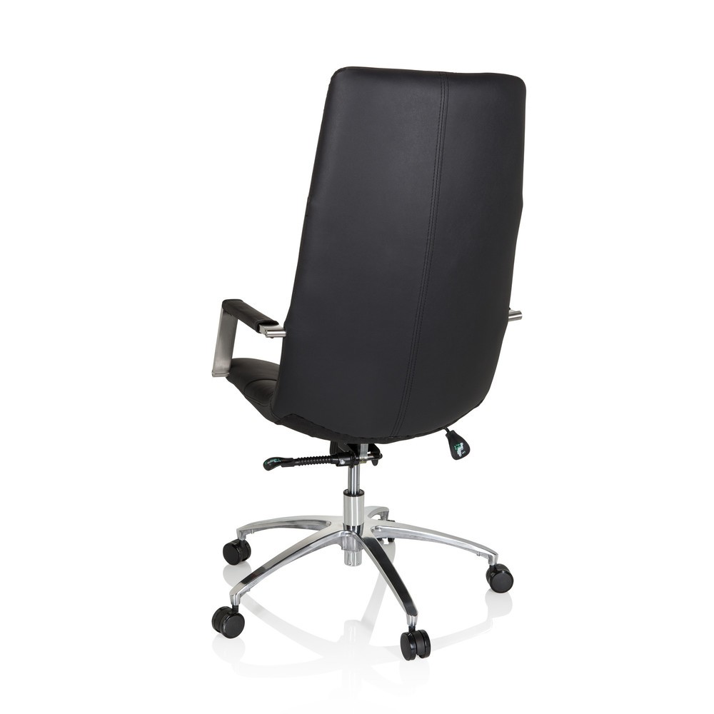 Produktabbildung Nr. 6: hjh OFFICE Bürostuhl / Drehstuhl SARANTO PRO Leder, schwarz