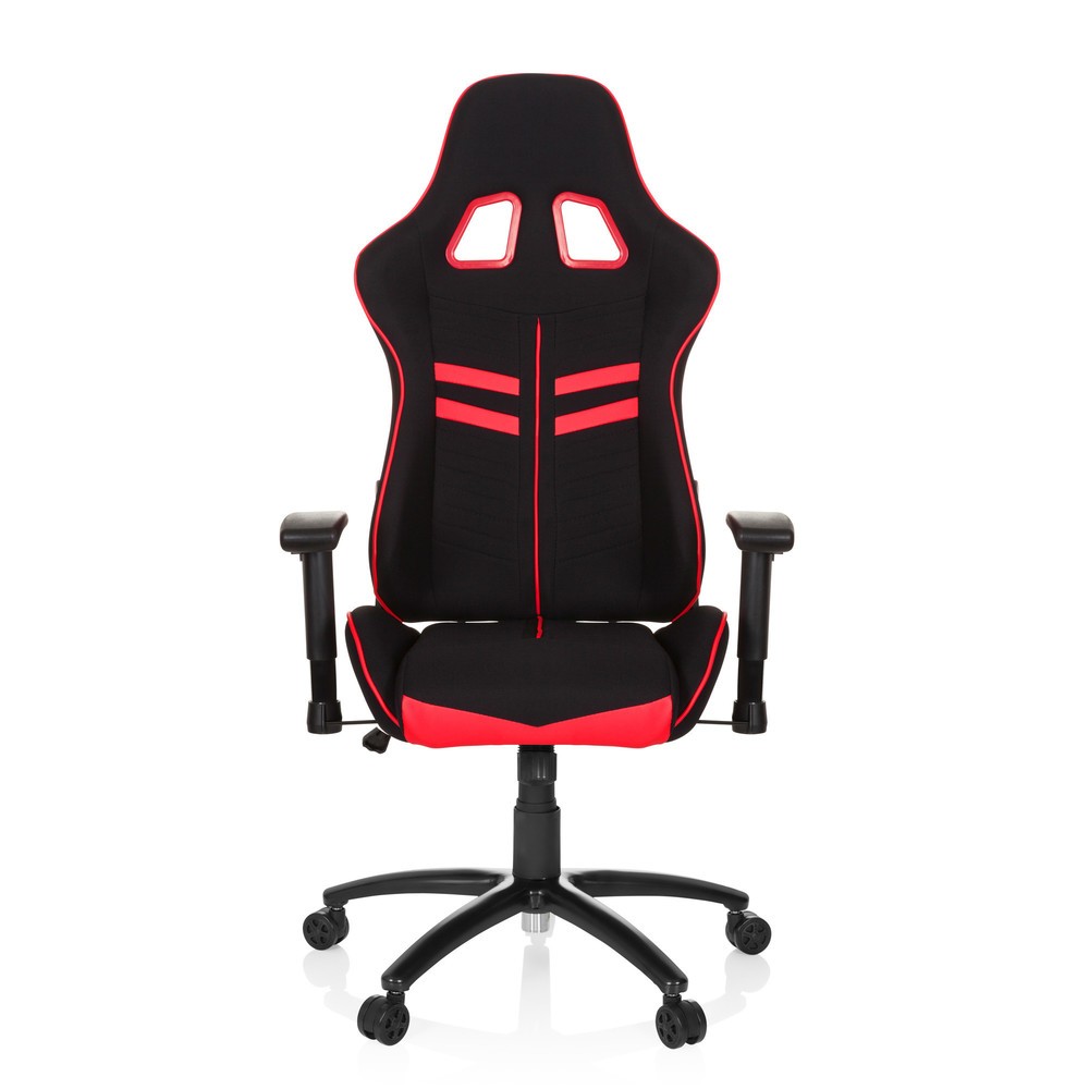 hjh OFFICE Gaming Stuhl / Bürostuhl LEAGUE I Stoff, schwarz/rot