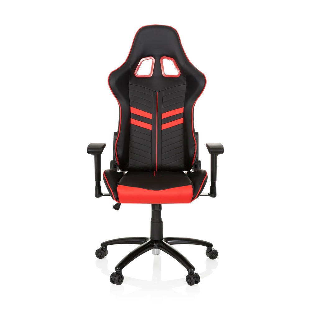 hjh OFFICE Gaming Stuhl / Bürostuhl LEAGUE PRO Kunstleder, schwarz/rot