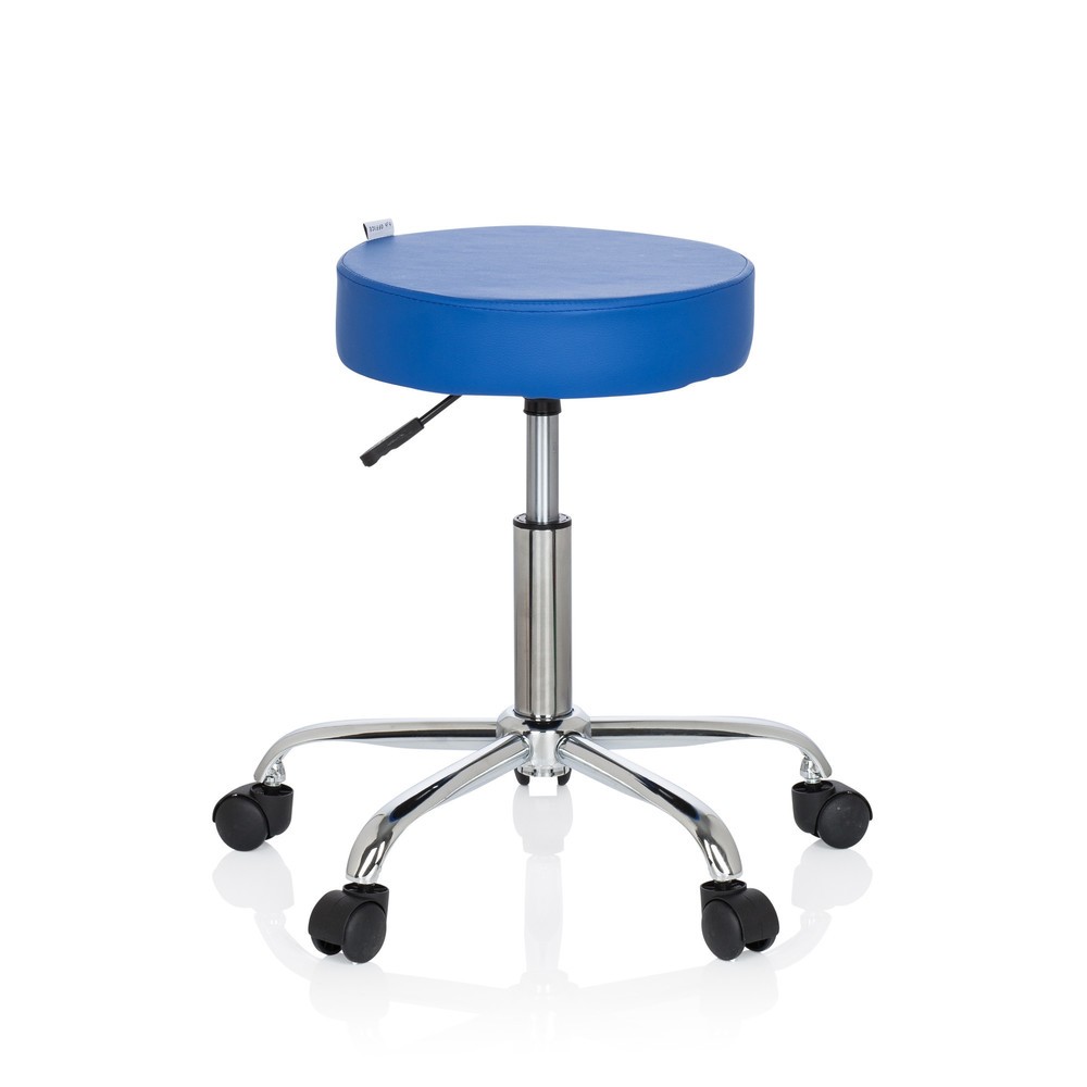 hjh OFFICE Hocker / Drehhocker OPERATOR II Kunstleder, blau