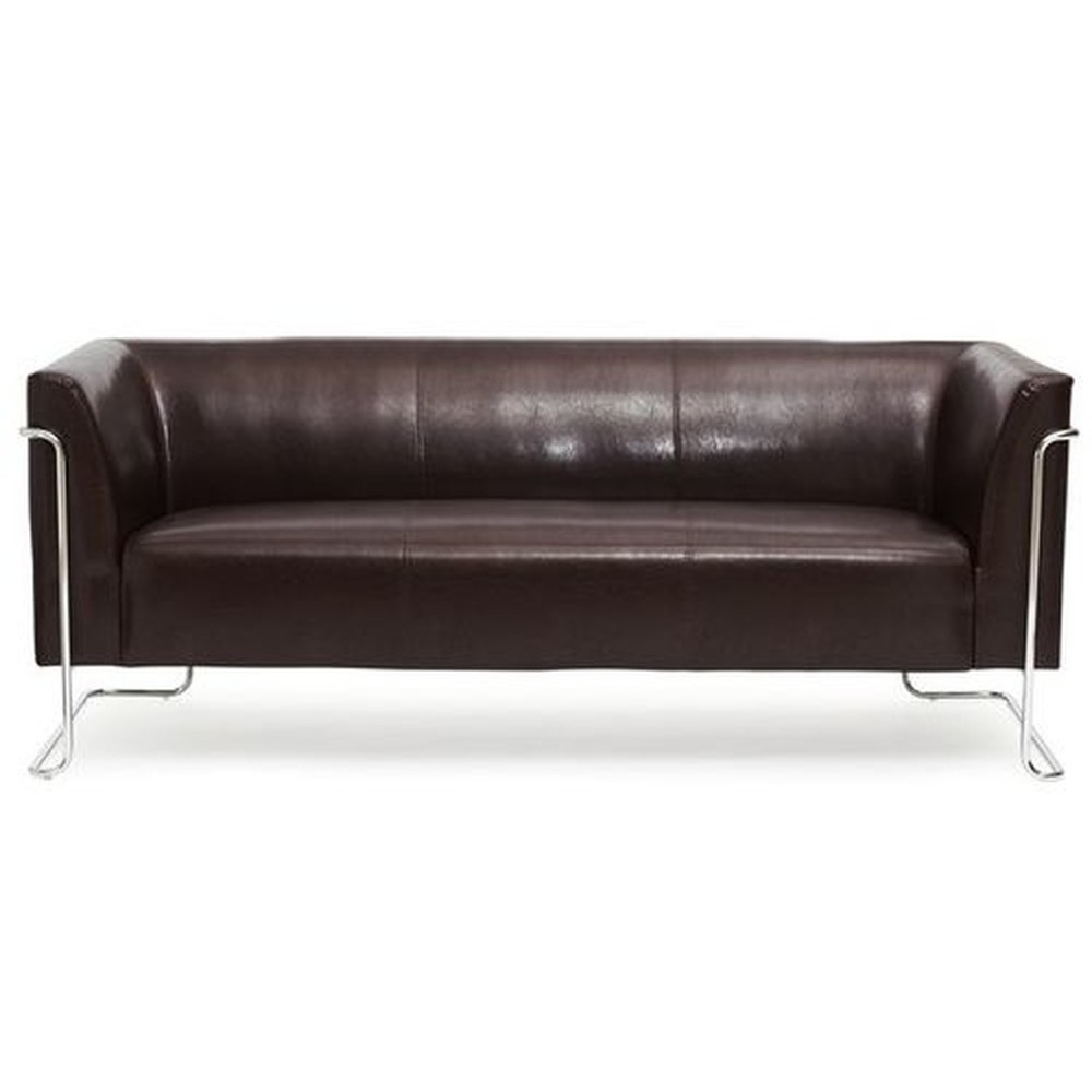 hjh OFFICE Loungesofa CURACAO Kunstleder, 3-Sitzer, braun