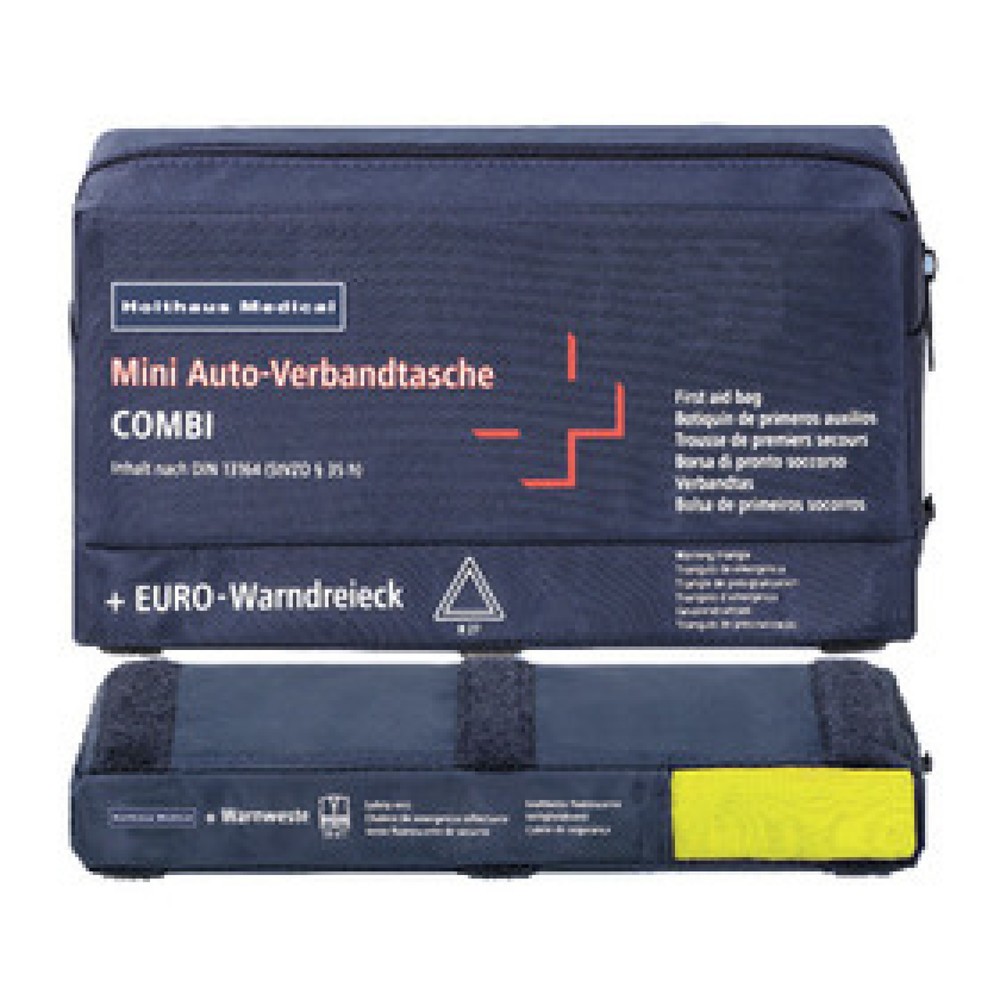 Holthaus Mini Auto-Verbandtasche Combi 3 in 1, DIN 13164, (BxHxT): 22,0 x 15,0 x 8,0 cm