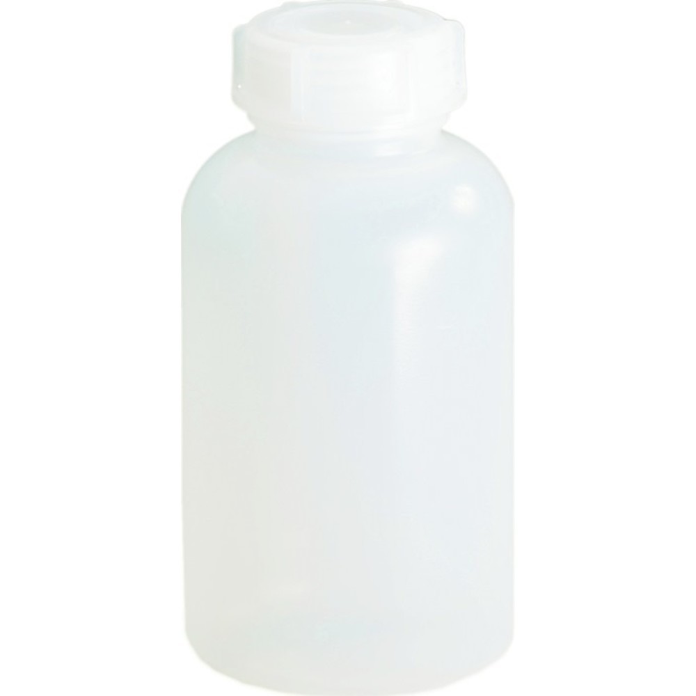 HÜNERSDORFF Weithalsflasche, Gesamthöhe 120 mm Gesamt-Durchmesser 64 mm, Polyethylen (LDPE) naturfarben