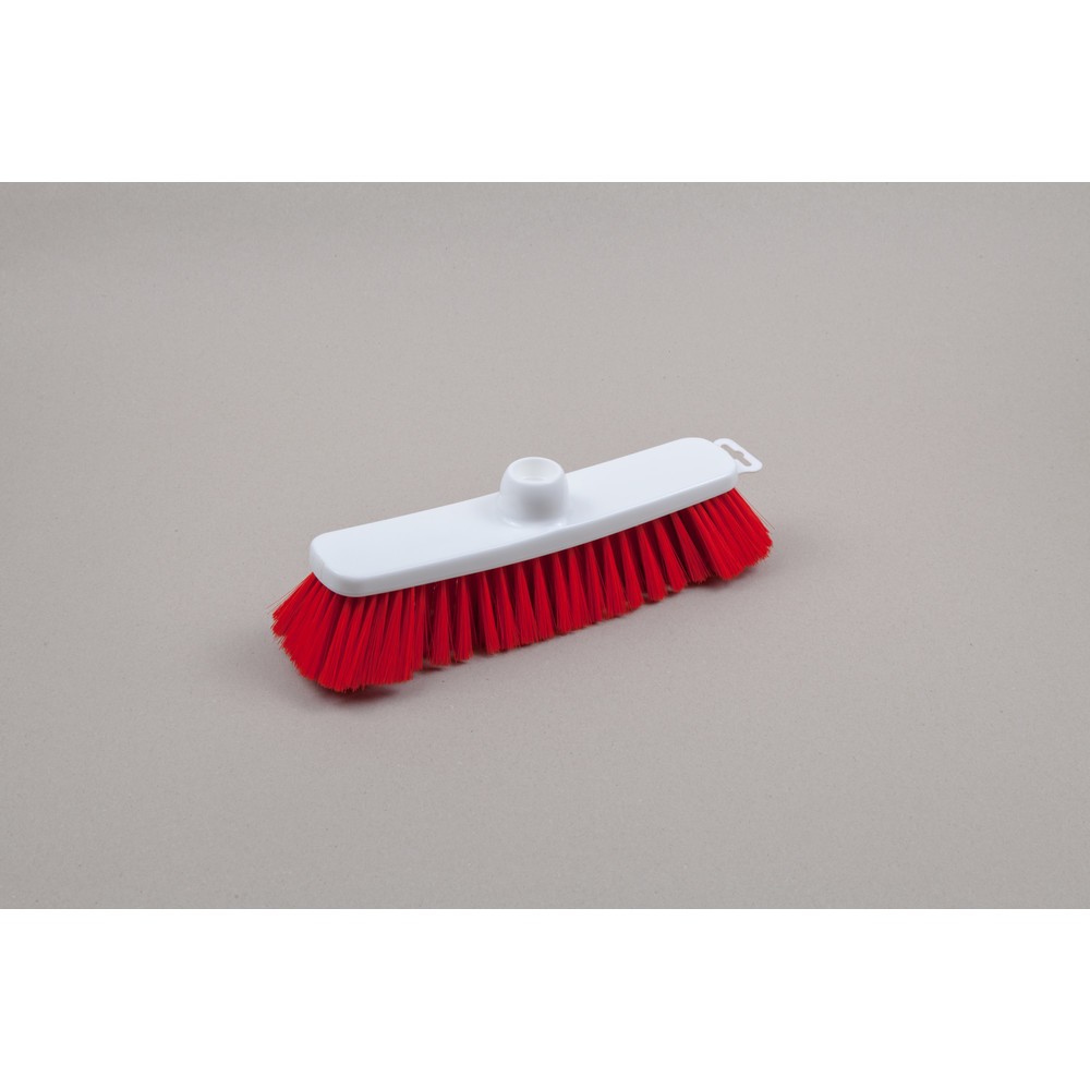 Hygiene-Besen, Kunststoff, dt. Gewinde, Polyesterborsten 0.25, weich, 280 mm, rot