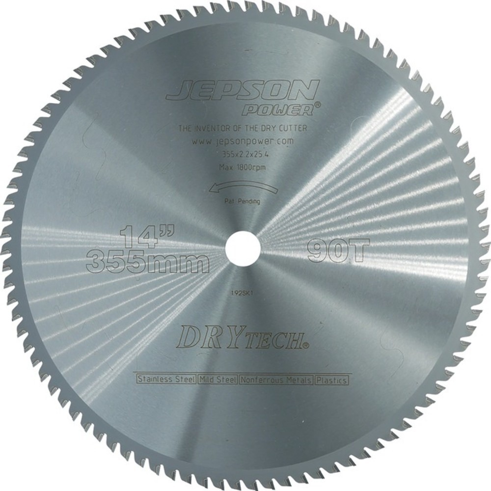 JEPSON Metallkreissägeblatt 355/90Z, Sägeblatt-Durchmesser 355 mm Breite 2,2 mm, HM Bohrungs-Durchmesser 25,4 mm