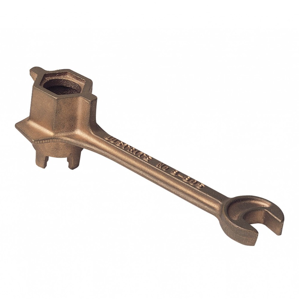 Justrite® Fass-Schlüssel, aus Messing, für 19- und 51-mm-Spundkappen