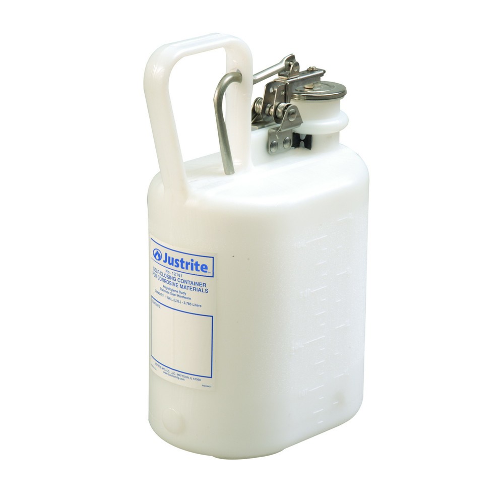 Justrite® PE-Sicherheitsbehälter für nicht brennbare, korrosive Medien, weiß, 4 Liter