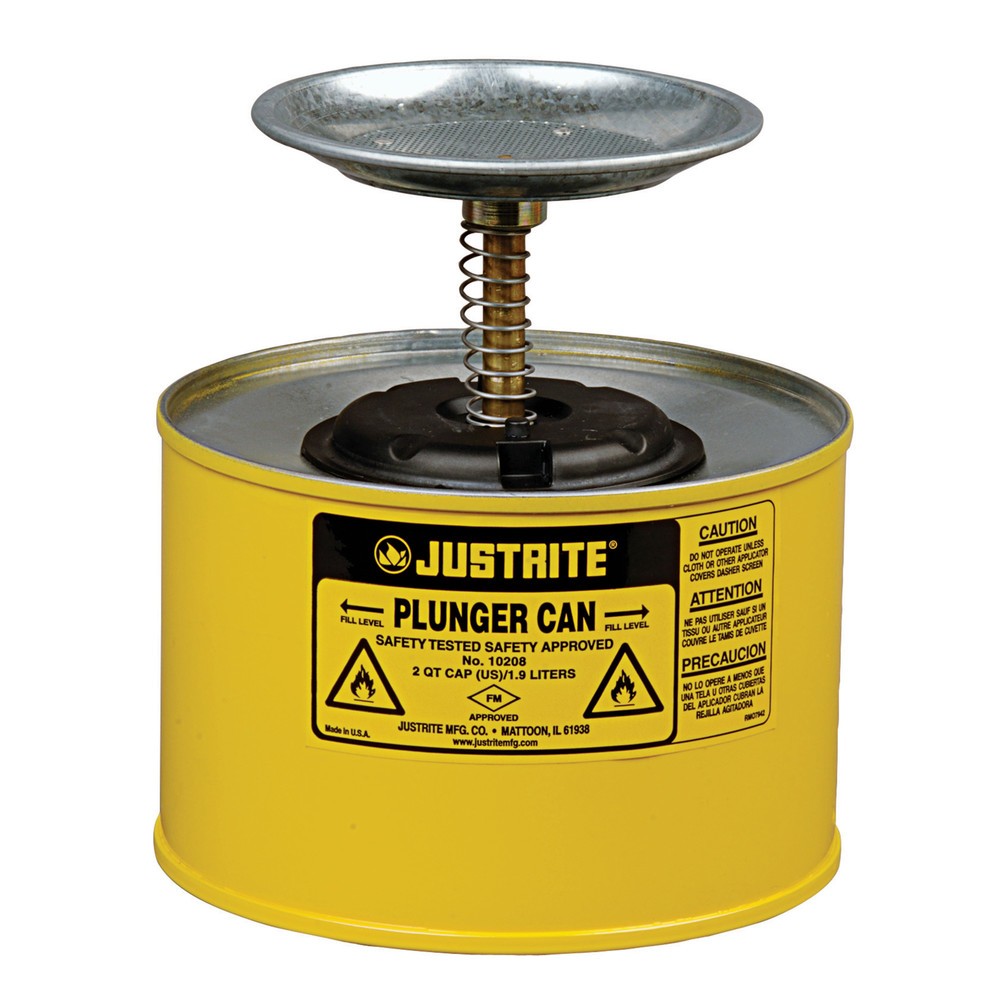 Justrite® Sparanfeuchter aus Stahlblech, gelb, 2 Liter