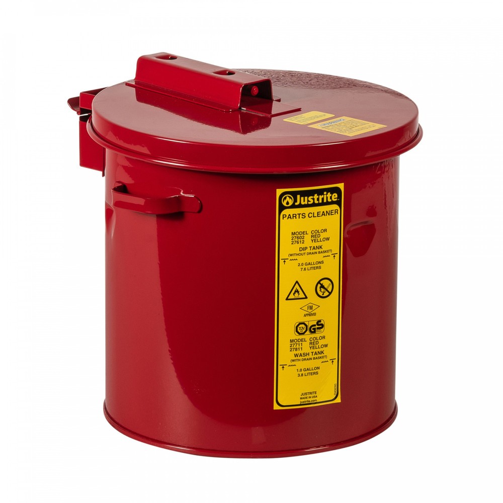 Justrite® Wasch- und Tauchbehälter, rot, 8 Liter