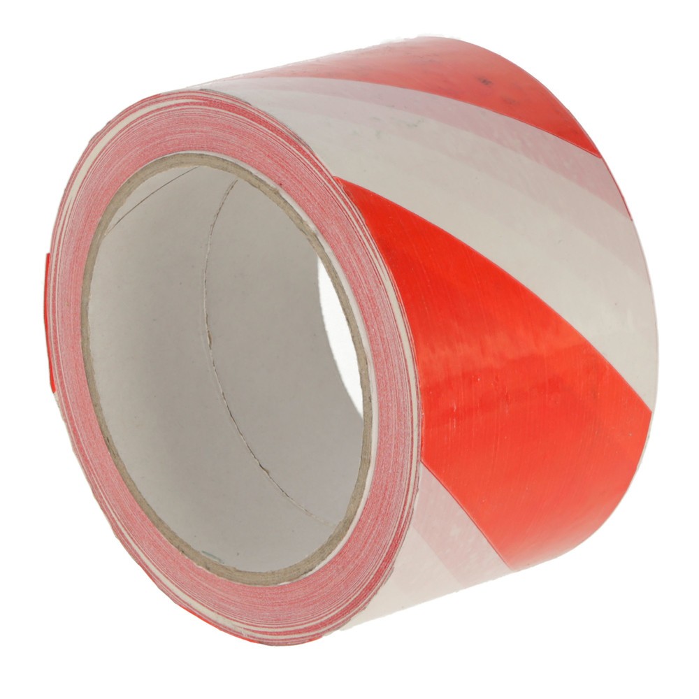 Kerbl Warnband, selbstklebend, rot-weiß, 66 m x 60 mm