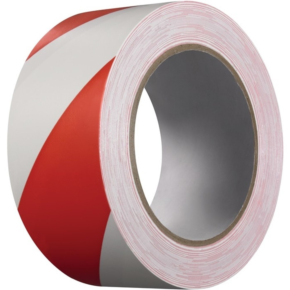 KIP Warnband Extra 339, rot/weiß, PVC, Rolle, Länge 33 m Breite 50 mm