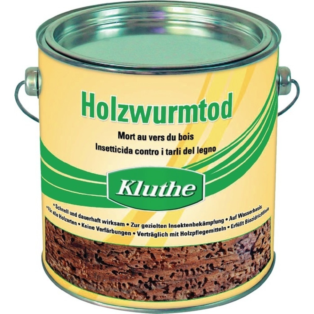 KLUTHE Holzschutzmittel Holzwurmtod, 0,75 l, farblos, Dose