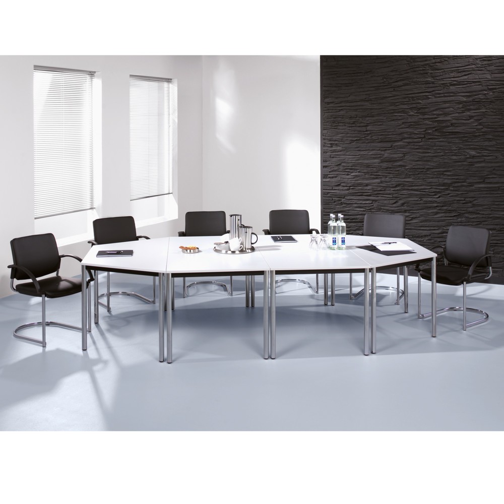 Konferenztisch Premium, Quadratrohr, BxT 800 x 800 mm, Buche/schwarz