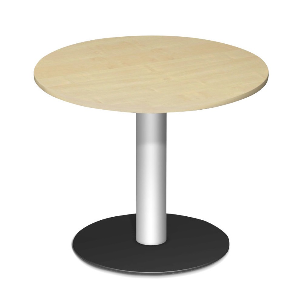 Konferenztisch rund mit Tellerfuß, ØxH 900 x 720 mm, Ahorn