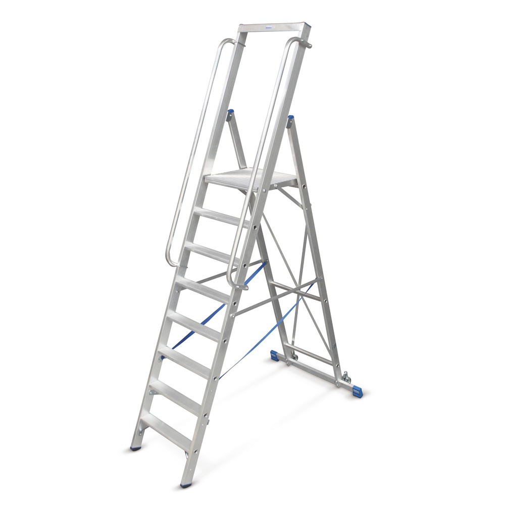 KRAUSE® STABILO Plattformleiter aus Aluminium mit großer Standplattform, 10 Stufen