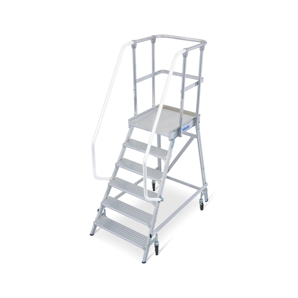 KRAUSE® STABILO Podesttreppe, 1-seitig, verfahrbar, Standhöhe 1,45 m