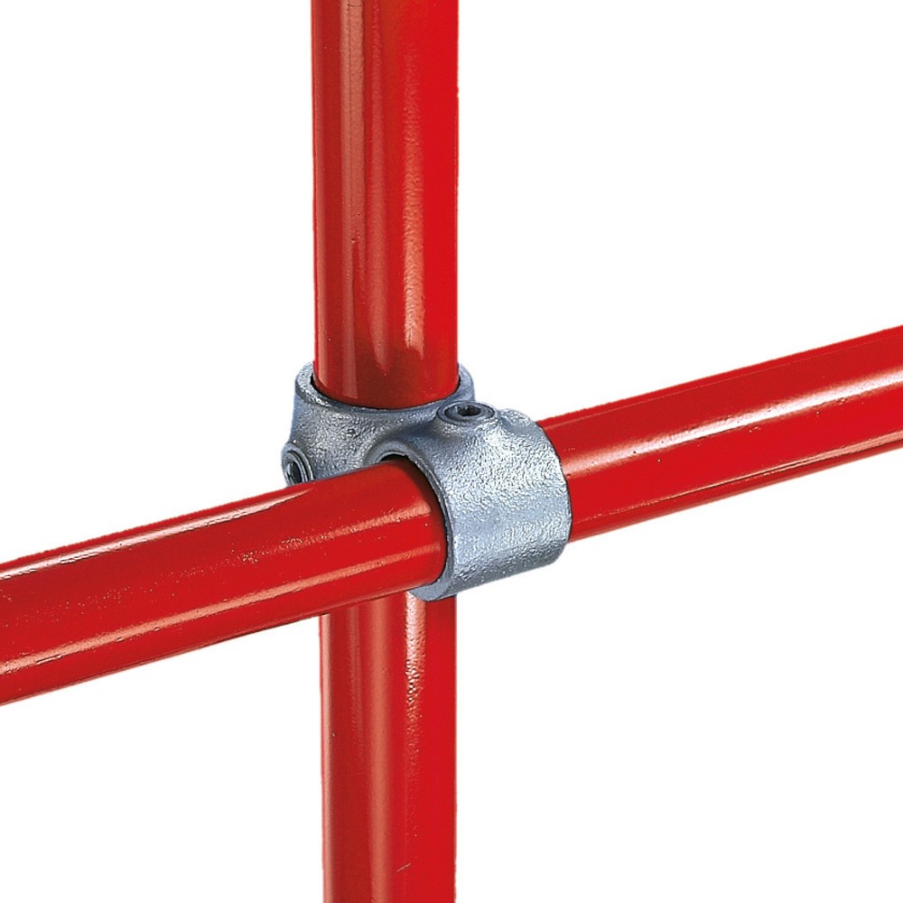 Kreuzverbinder mit 2 Durchgängen, Außen-Ø Rohr 33,7 mm