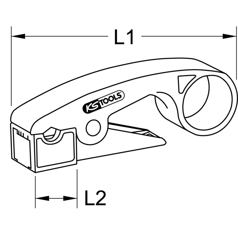 Produktabbildung: KS TOOLS Abisolierwerkzeug Koaxialkabel, 7,5mm