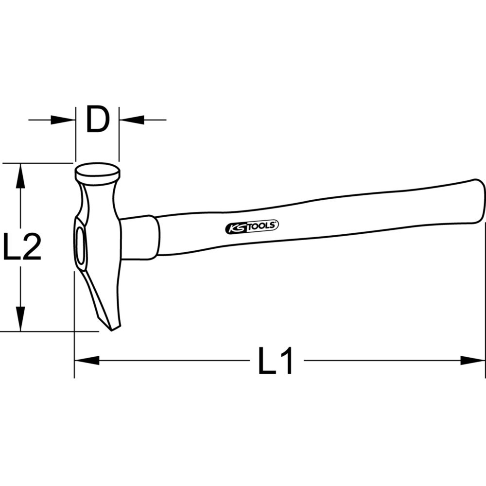 Produktabbildung: KS TOOLS Ausbeulhammer, 400g