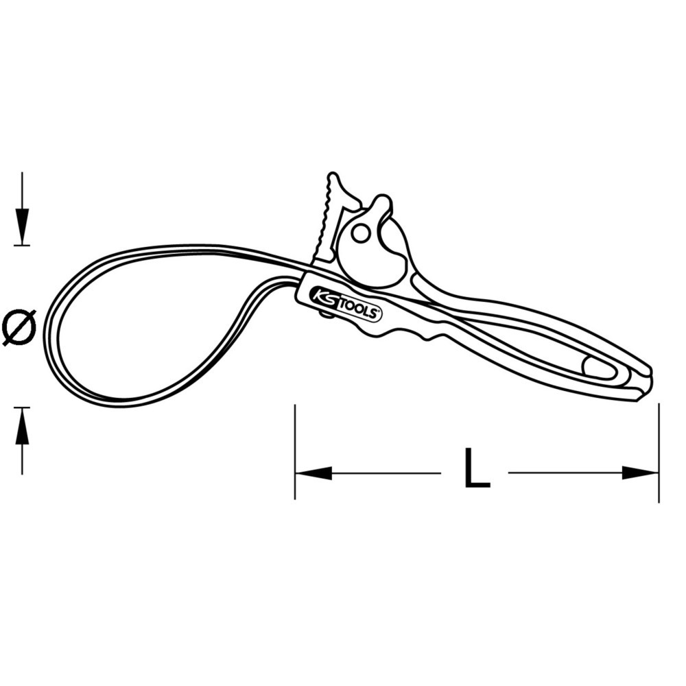 KS TOOLS Bandschlüssel, Ø 140mm