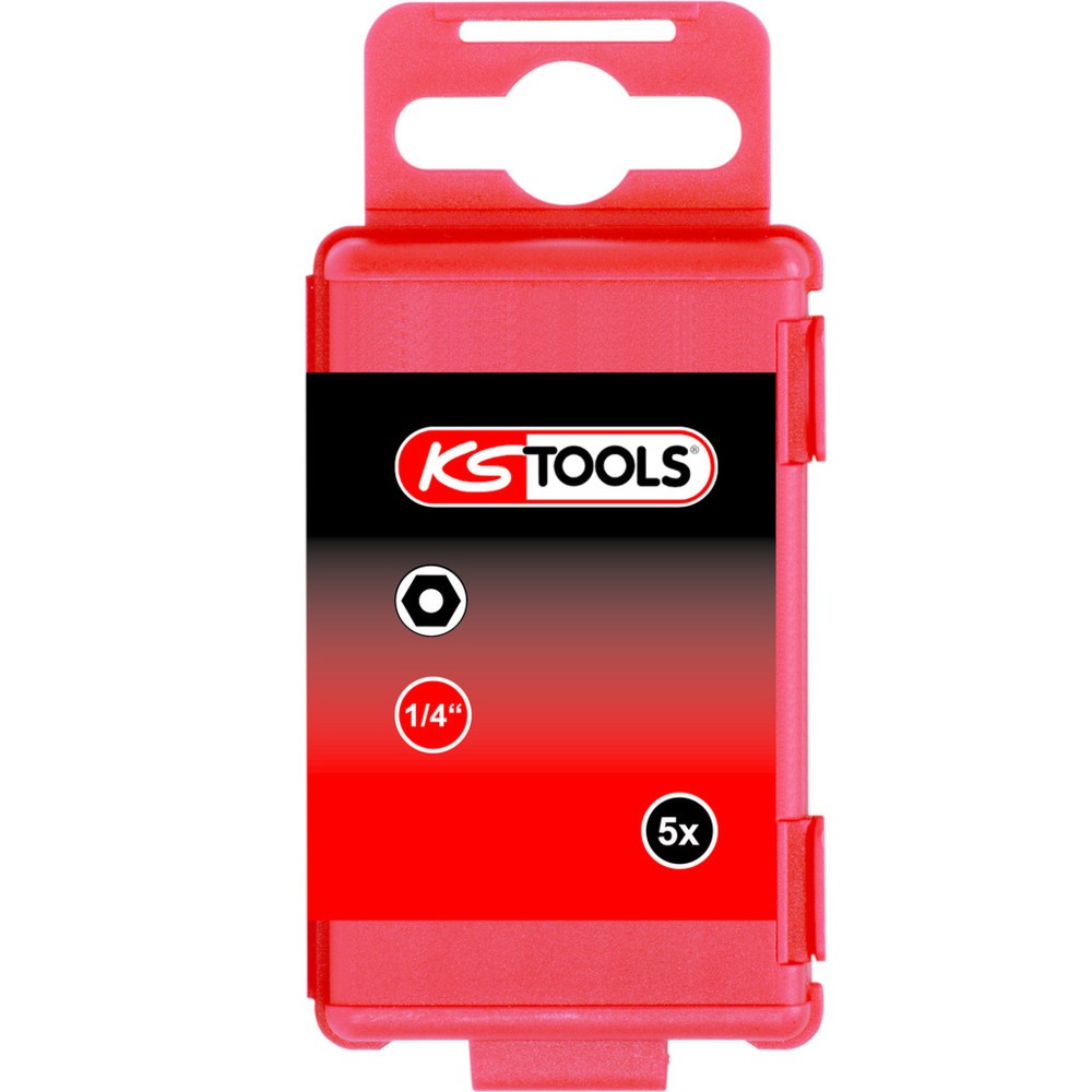 KS TOOLS 1/4" Bit Innensechskant, Bohrung, 2mm,5er Pack