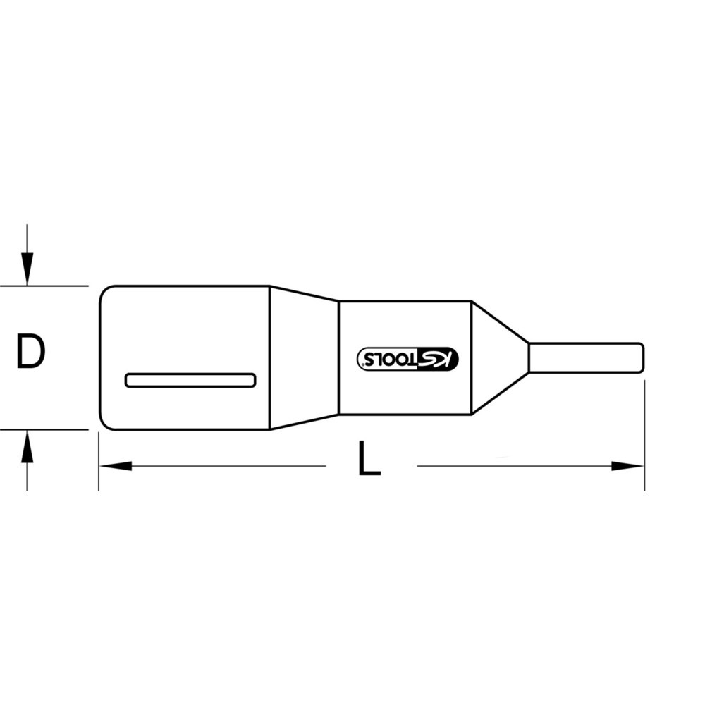 KS TOOLS 3/8" Bit-Stecknuss mit Schutzisolierung für Torx-Schrauben, T27, lang