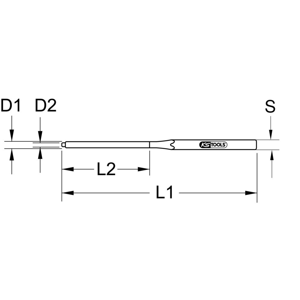 Produktabbildung Nr. 1: KS TOOLS Bremsklotz-Splintentreiber, 8-kant, Ø 6mm