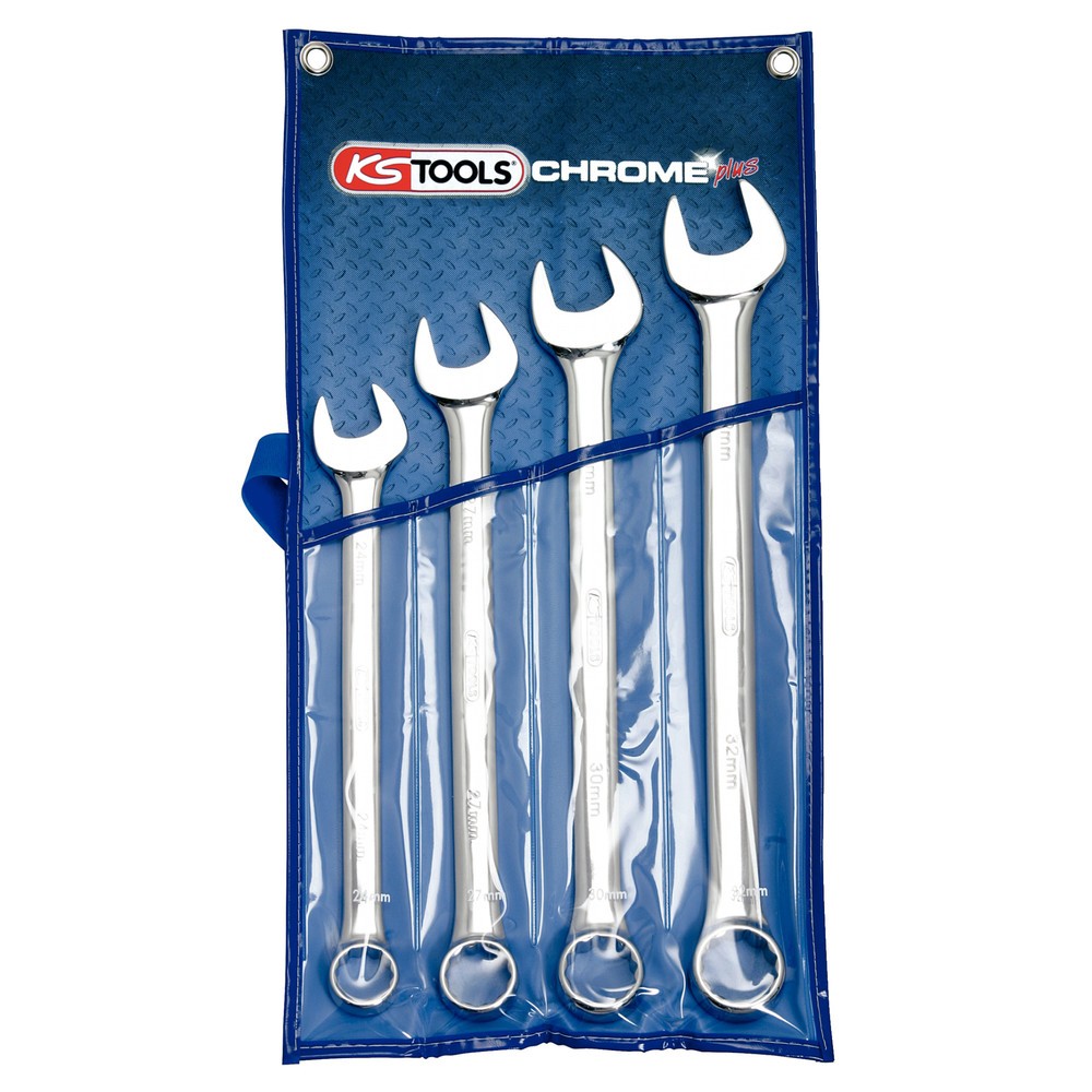 KS TOOLS CHROMEplus Ringmaulschlüssel-Satz, abgewinkelt, 4-tlg