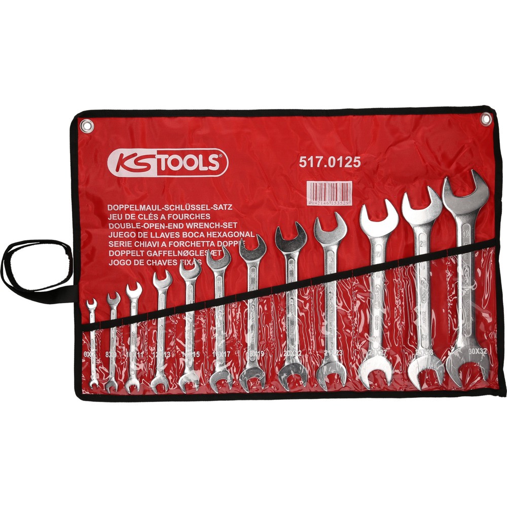 Produktabbildung: KS TOOLS Doppel-Maulschlüssel-Satz, 12-tlg, 6x7-30x32mm