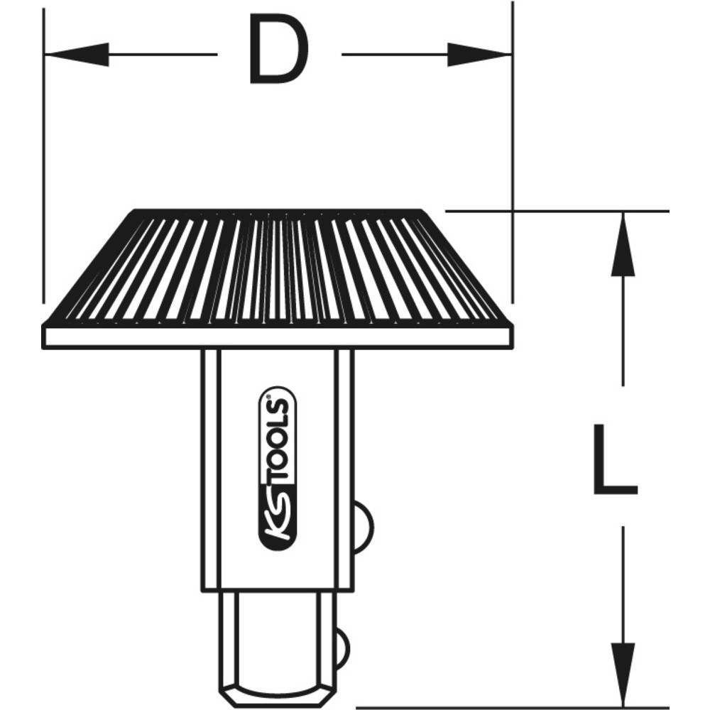 KS TOOLS 1/2"+3/8" Drehknopf-Umsteckvierkant