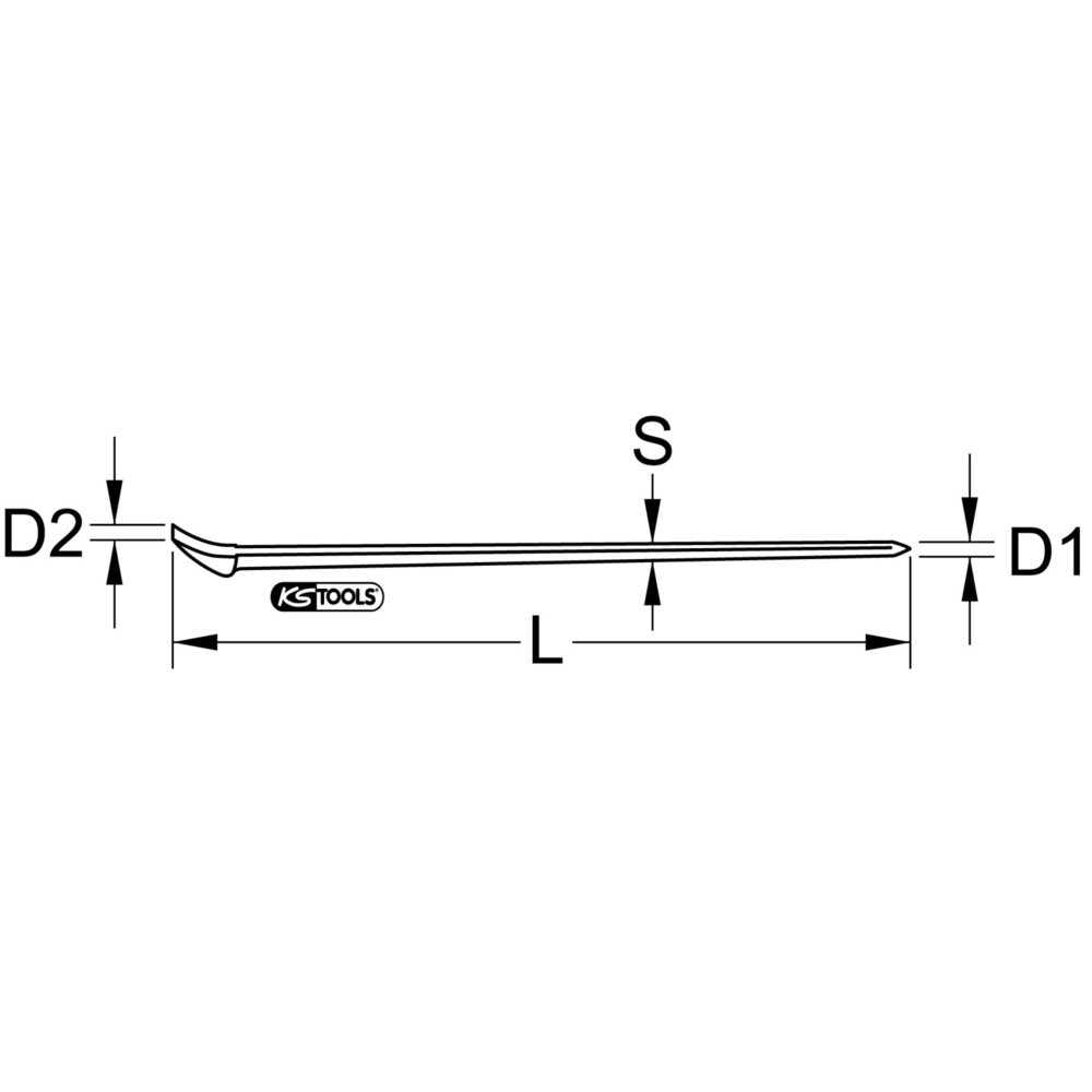 KS TOOLS EDELSTAHL Nageleisen, 300mm