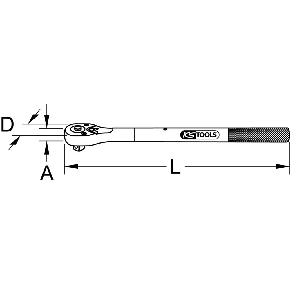 KS TOOLS EDELSTAHL 1/2" Umschaltknarre