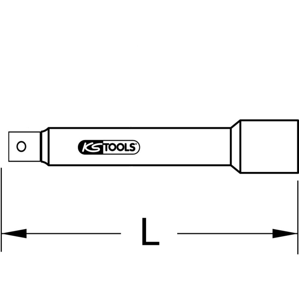 KS TOOLS EDELSTAHL 1/2" Verlängerung, 100mm