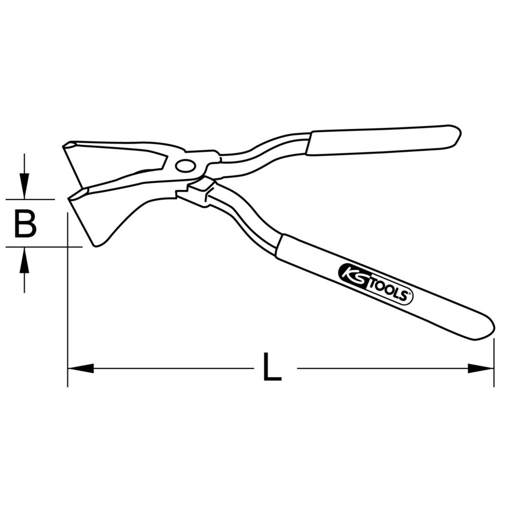 KS TOOLS Falzzange, 260 mm