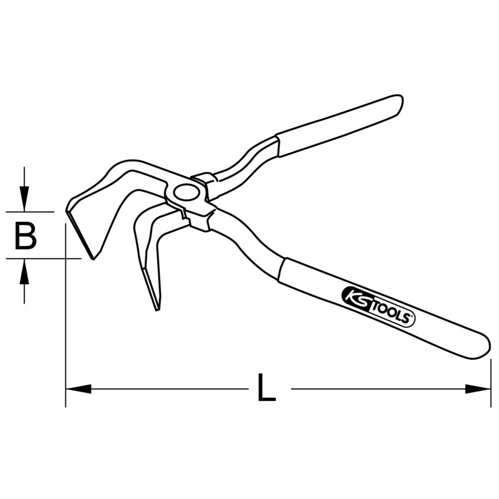 KS TOOLS Falzzange, 260 mm