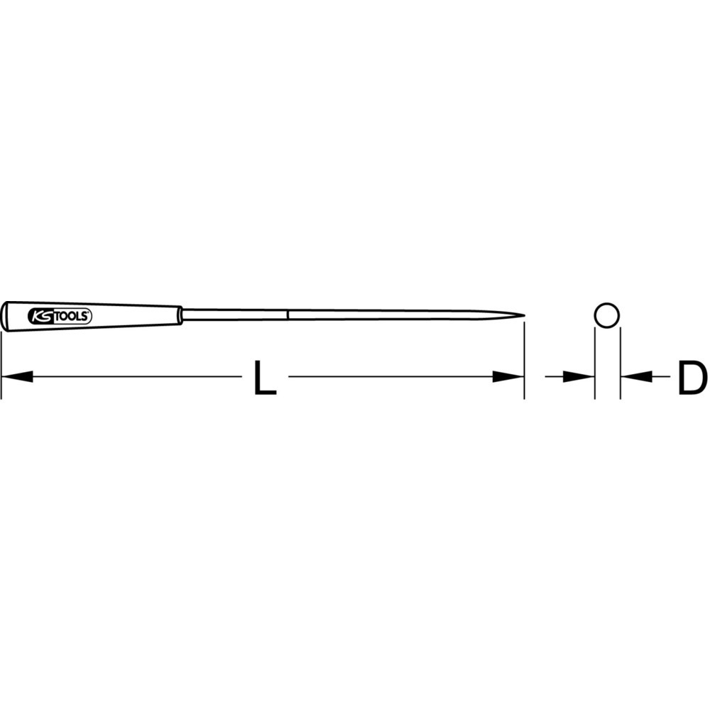 KS TOOLS Raum-Nadelfeile, 5mm