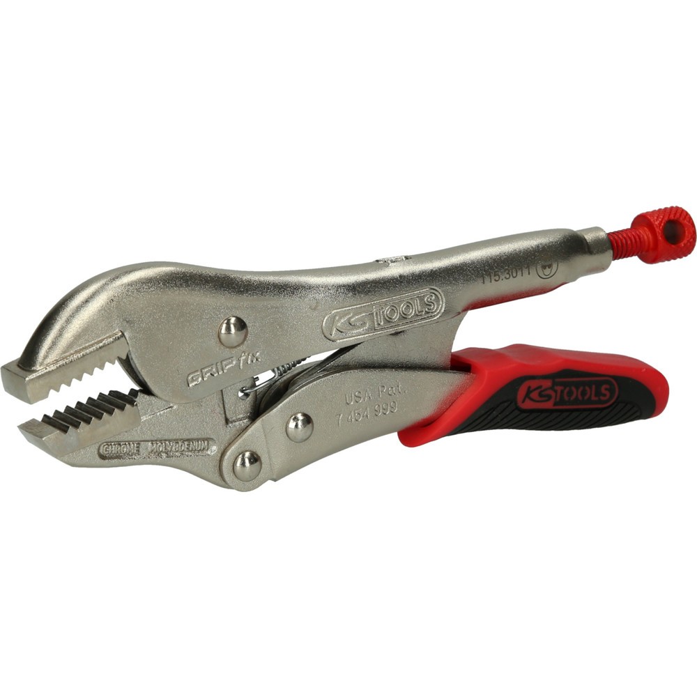 KS TOOLS Gripzange mit Easy-Release, gerade Backen,40mm,L=175mm