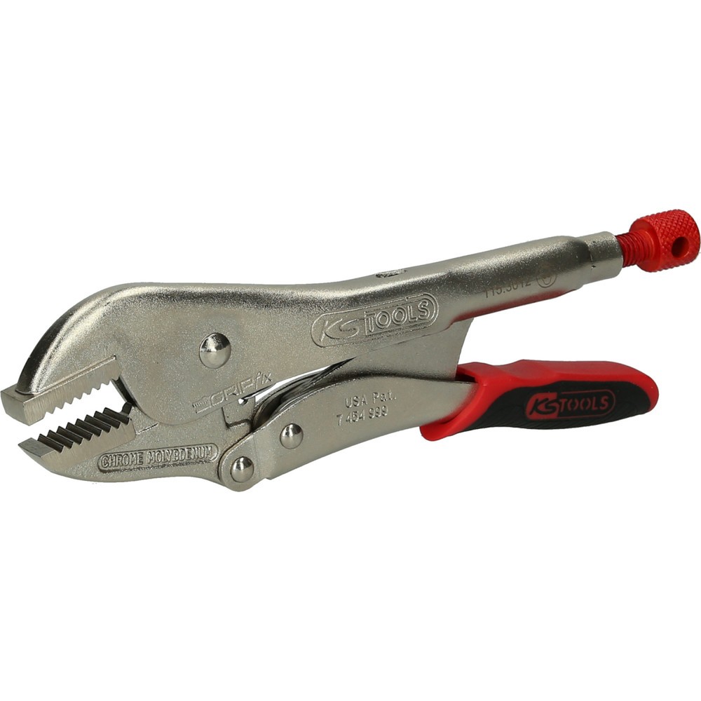 KS TOOLS Gripzange mit Easy-Release, gerade Backen,50mm,L=250mm