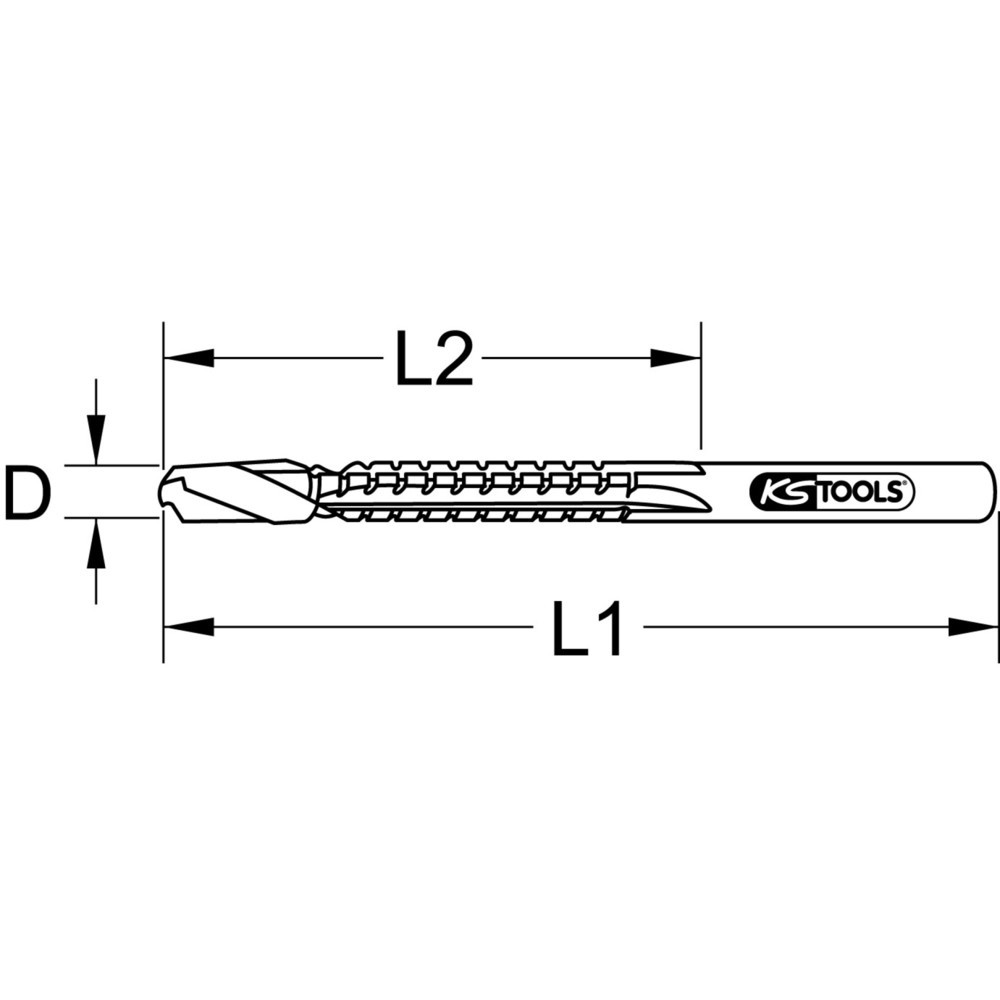 Produktabbildung: KS TOOLS HSS-Tin Fräsbohrer, 8mm