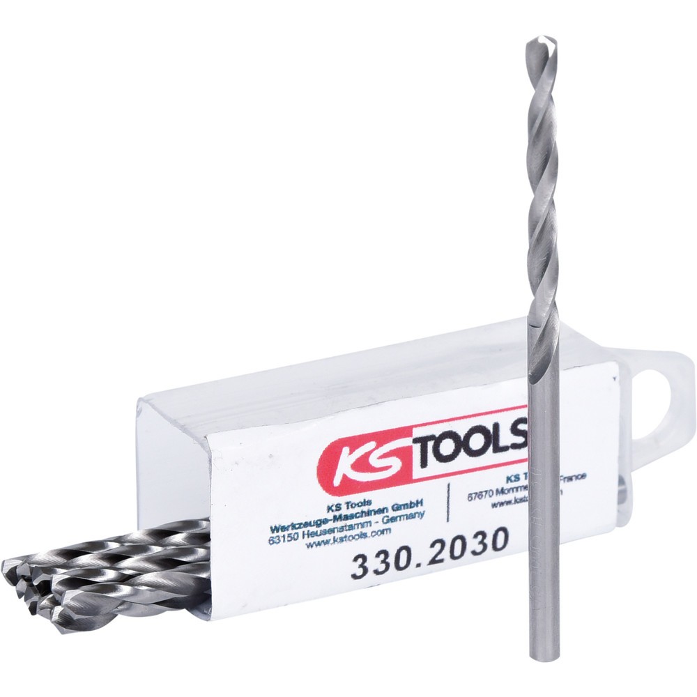 KS TOOLS HSS-G Spiralbohrer, 3mm, 10er Pack