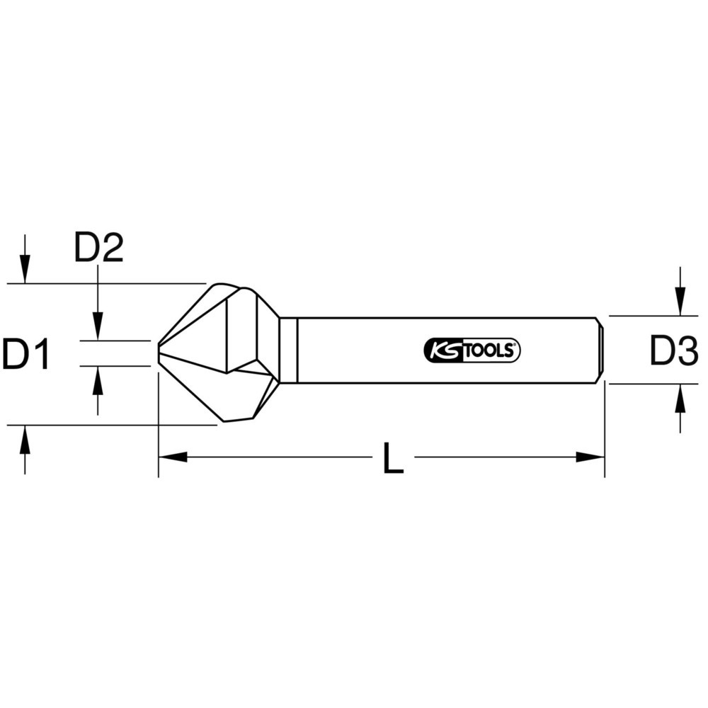 Produktabbildung: KS TOOLS HSS TiN Kegel- und Entgratsenker 90°, 8,3mm